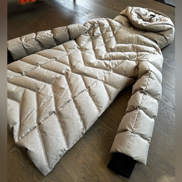 Soia & Kyo Sporty Down Jacket Coat Parka Size Large Brushed Fawn - Picture 8 of 16